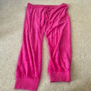 Hot pink juicy couture jogger velour pants large
